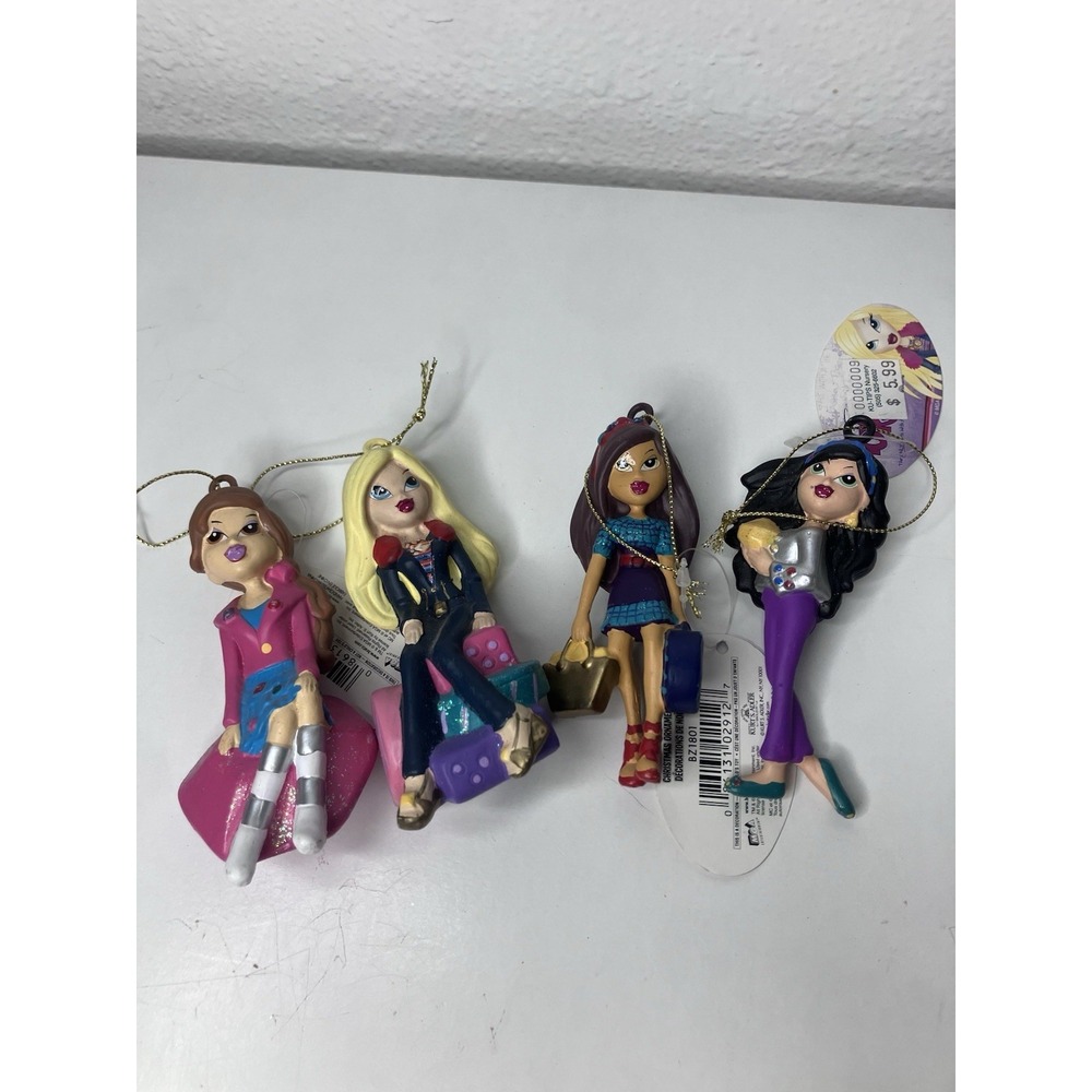 Y2K BRATZ Brand New Lot Of 4 Christmas Collectible Ornaments 3 Inch